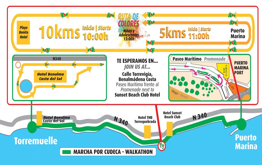 Walkathon Cudeca 2023 rutas exploramas